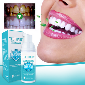 🔥"Teethaid™🔥 Enjuague bucal, blanqueamiento dental, Curación de úlceras bucales, Eliminación del mal aliento, Prevención y curación de caries